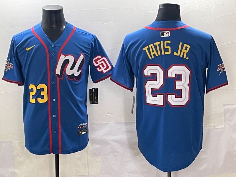 Men 2025 San Diego Padres #23 Tatis jr Blue All star Nike MLB Jersey style 4